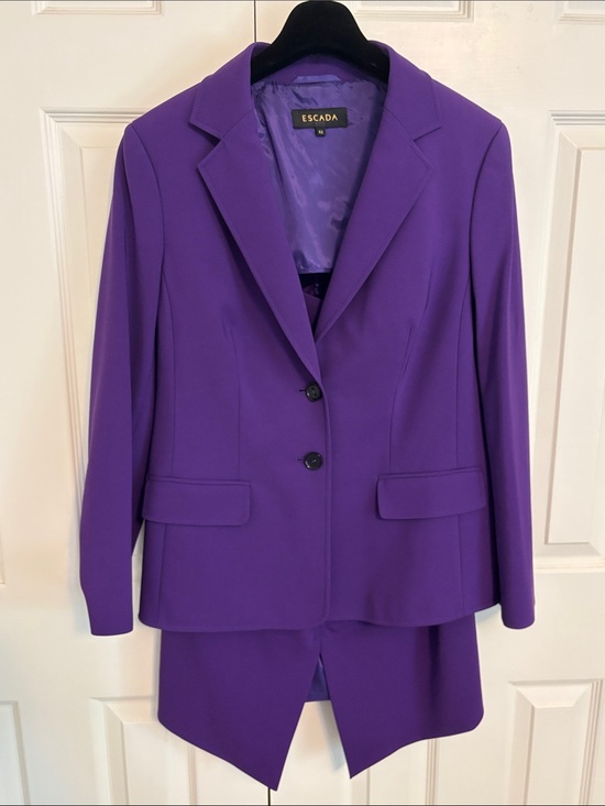 Escada Jackets & Blazers - Escada Bold Purple Blazer and Skirt Set